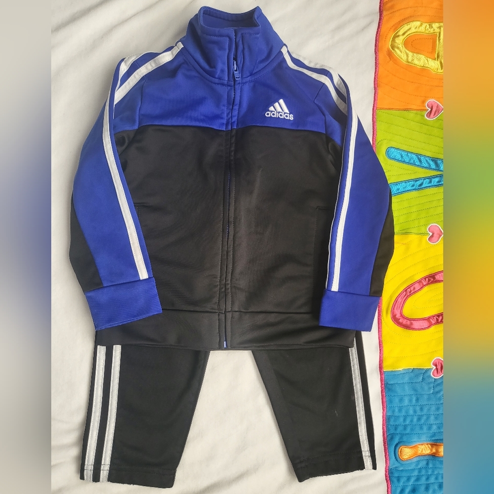 Adidas Track Suit 2t Blue and black